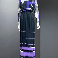 HANAE MORI vintage evening dress gown, 1960s for Martha Palm Beach