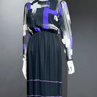 HANAE MORI vintage evening dress gown, 1960s for Martha Palm Beach