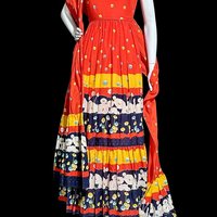 SHANNON ROGERS JERRY SILVERMAN vintage 1960s maxi dress and wrap