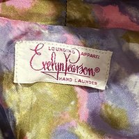 EVELYN PEARSON 1940s vintage floral rayon dressing gown