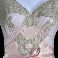 LADY DUFF 1930s vintage nightgown, pink Bur-Mil Rayon night dress