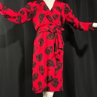 ANDRE LAUG SAKS 100% Silk vintage dress, Made in Italy, Couture cocktail party dress