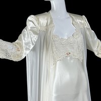 FLORA NIKROOZ vintage nightgown peignoir set