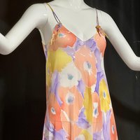 RALPH MONTENERO sheer floral slip dress and peignoir set