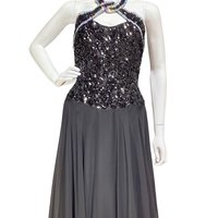 MIKE BENET FORMALS vintage black chiffon prom dress