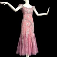 Bellville Sassoon evening gown in old rose tulle
