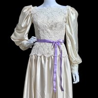 HOUSE of BIANCHI 1970s vintage wedding dress, bridal gown