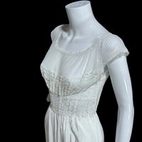 ARISTOCRAFT 1940s vintage slip dress, white silky nylon