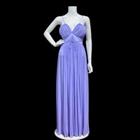 ROGERS RUNPROOF vintage 1950s micro pleated lavender nightgown slip dress 