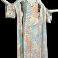 Georgette Trabolsi vintage nightgown and robe set, slip dress and dressing gown