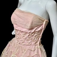 WILL STEINMAN ORIGINAL vintage 1950s prom dress, Pink tulle and sequins