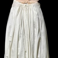 Antique Edwardian 1900s cotton maxi skirt, white pin tuck and embroidery