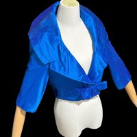 1950s vintage evening jacket, Custom Made cropped bolero shrug dinner coat