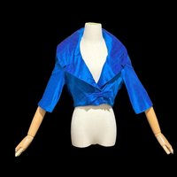 1950s vintage evening jacket, Custom Made cropped bolero shrug dinner coat