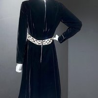 MOLLIE PARNIS for SAKS vintage evening cocktail dress, black velvet