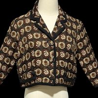 GLORIA SARANSON vintage evening jacket, 1950s cropped top, bolero shrug dinner coat