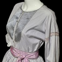 GEOFFREY BEENE vintage 1970s set suit ensemble, 3 piece blouse top and skirt set