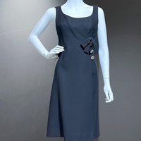 LILLIE RUBIN vintage 1960s dress, knee length little black dress, cocktail dress