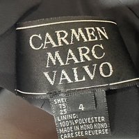 CARMEN MARC VALVO vintage evening dress, silk burnout sheath slip dress