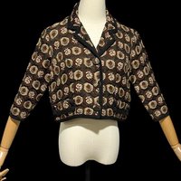 GLORIA SARANSON vintage evening jacket, 1950s cropped top, bolero shrug dinner coat