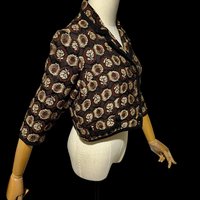 GLORIA SARANSON vintage evening jacket, 1950s cropped top, bolero shrug dinner coat