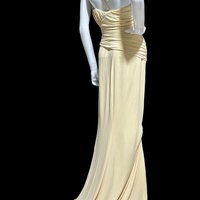 VERA WANG Vintage wedding dress, One Shoulder ruched bodice evening slip dress