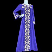 MALOUF Perfect Negligee, vintage evening gown, I. MAGNIN, Royal Purple velvet and gold metallic & rhinestones Kaftan