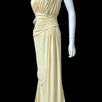 VERA WANG Vintage wedding dress, One Shoulder ruched bodice evening slip dress