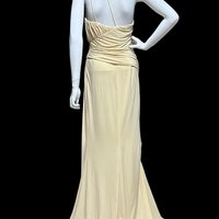 VERA WANG Vintage wedding dress, One Shoulder ruched bodice evening slip dress