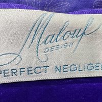 MALOUF Perfect Negligee, vintage evening gown, I. MAGNIN, Royal Purple velvet and gold metallic & rhinestones Kaftan