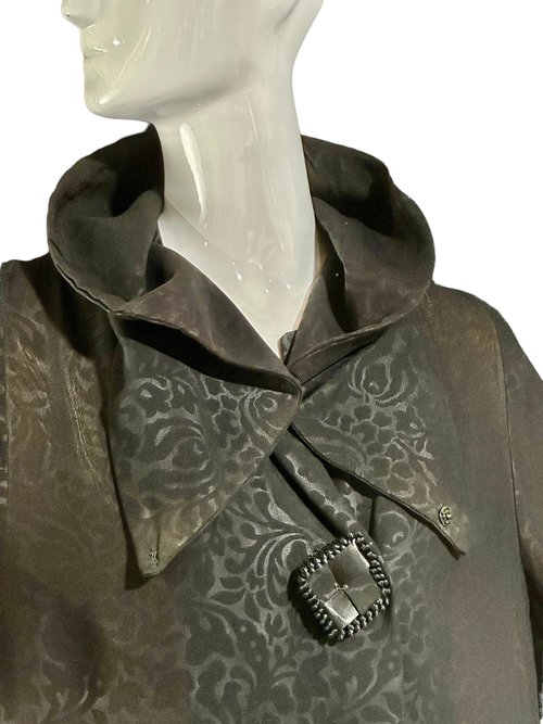 1940s vintage evening swing coat, black opera coat duster