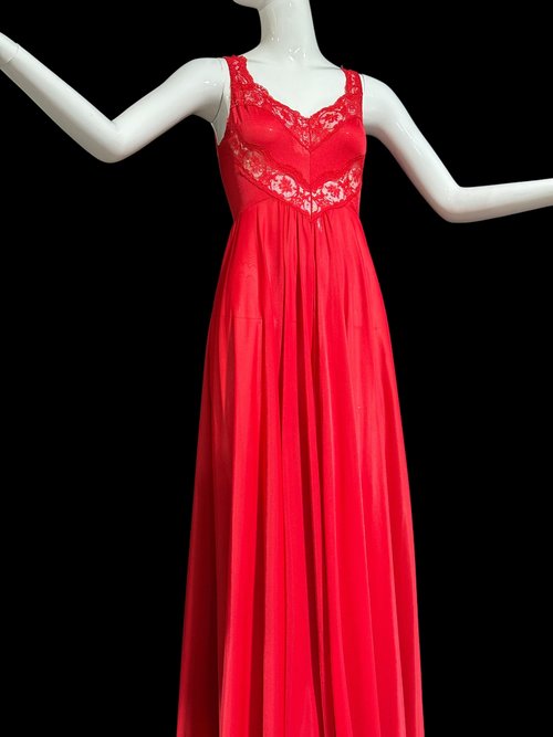 OLGA BODYSILK, vintage nightgown slip dress, night gown