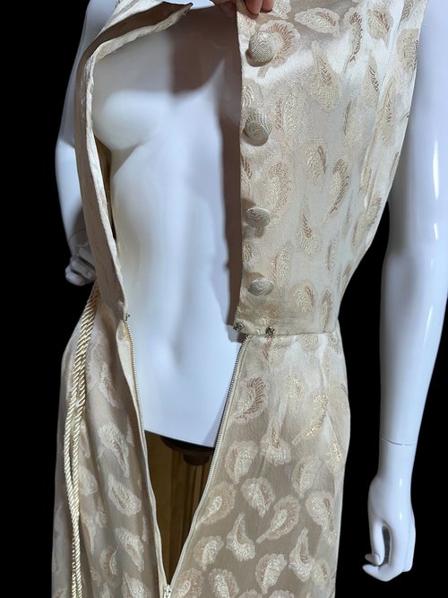 B. COHEN 1940s vintage dressing gown, silk evening house dress