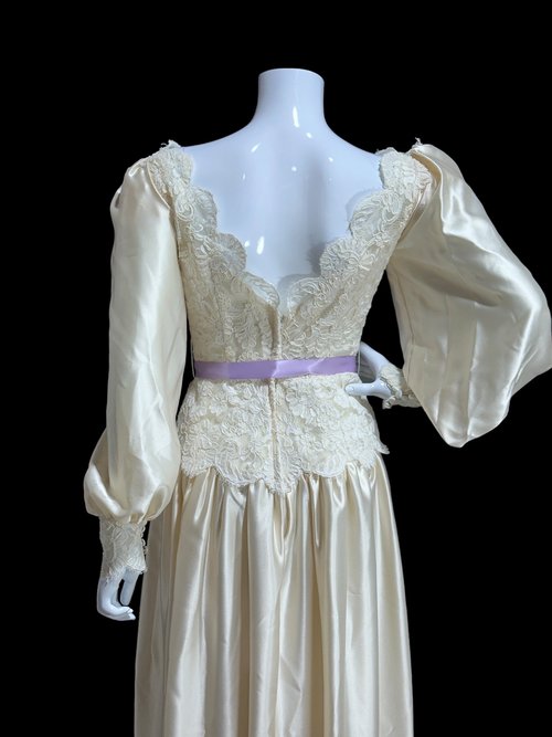 HOUSE of BIANCHI 1970s vintage wedding dress, bridal gown