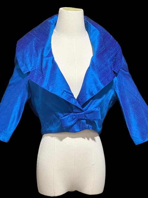 1950s vintage evening jacket, Custom Made cropped bolero shrug dinner coat