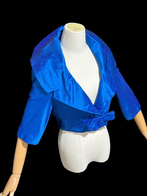 1950s vintage evening jacket, Custom Made cropped bolero shrug dinner coat