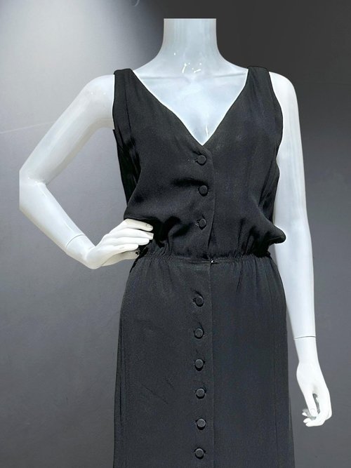 GEOFFREY BEENE vintage cocktail dress, 1960s little black dress, blouson shirt dress