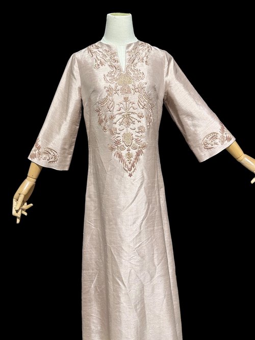 STAR OF SIAM, vintage caftan dress, Bangkok Silk Co, Maxi Kaftan party dress