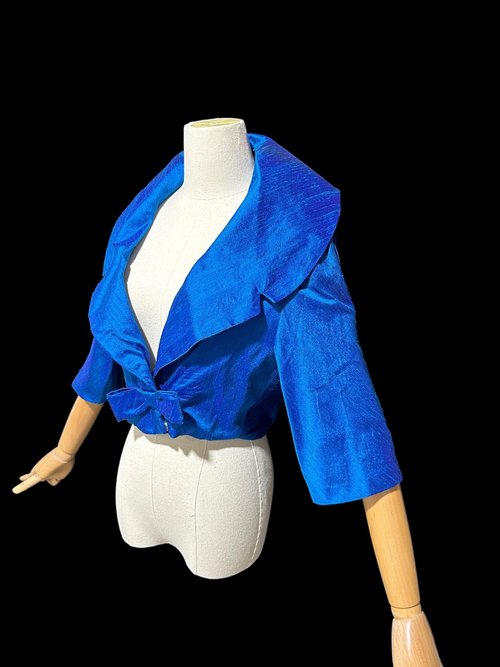 1950s vintage evening jacket, Custom Made cropped bolero shrug dinner coat