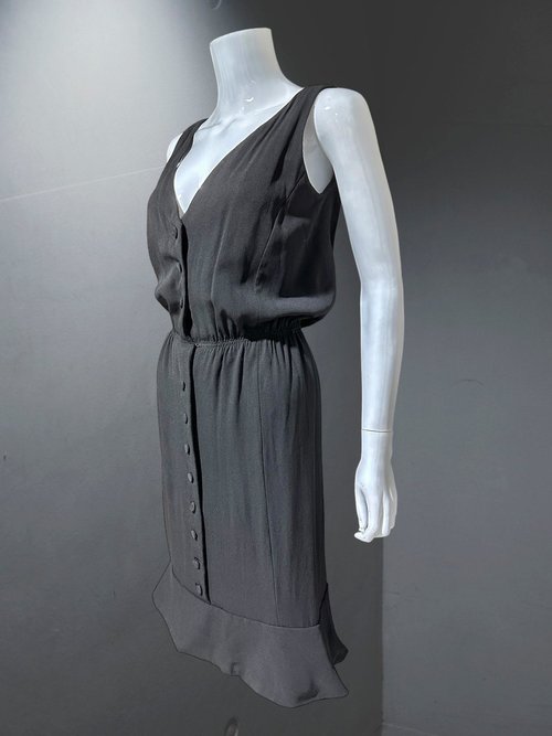 GEOFFREY BEENE vintage cocktail dress, 1960s little black dress, blouson shirt dress