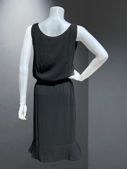 GEOFFREY BEENE vintage cocktail dress, 1960s little black dress, blouson shirt dress