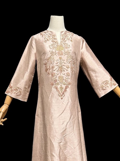 STAR OF SIAM, vintage caftan dress, Bangkok Silk Co, Maxi Kaftan party dress