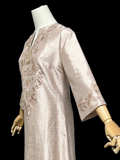 STAR OF SIAM, vintage caftan dress, Bangkok Silk Co, Maxi Kaftan party dress