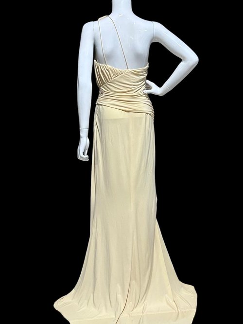 VERA WANG Vintage wedding dress, One Shoulder ruched bodice evening slip dress